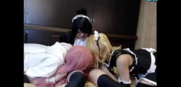 Three Japanese Tgirls Having Fun With